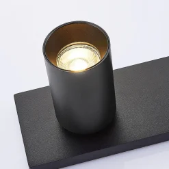 Arcchio spotlight Brinja, sort, kantet, Ø 6 cm, 2-faset, GU10