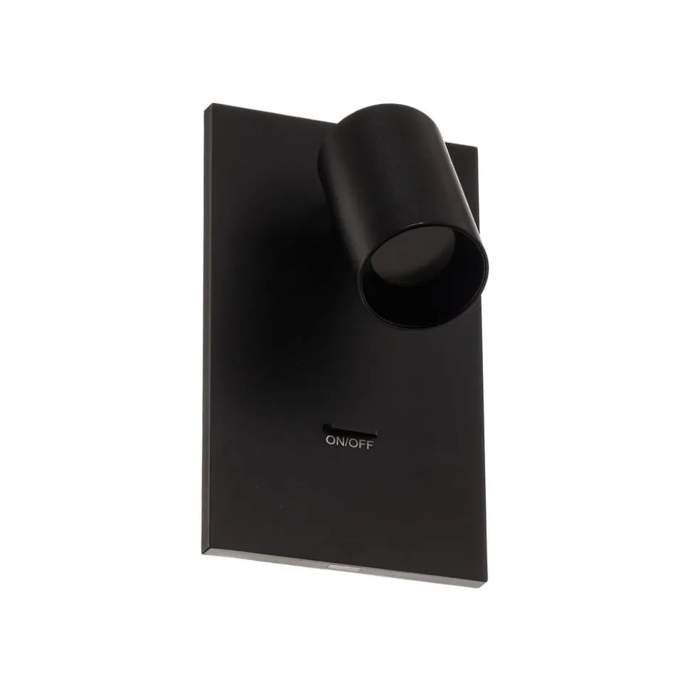 Arcchio spotlight Brinja, sort, metal, USB-C, afbryder