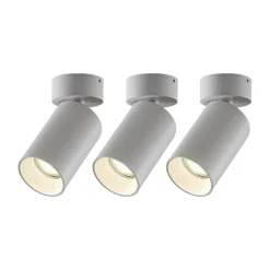 Arcchio spotlight Brinja, sæt med 3, hvid, rund, Ø 6 cm, GU10