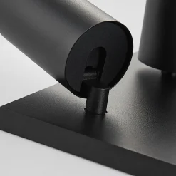 Arcchio spotlight Brinja, sort, kantet, Ø 6 cm, 4 lyskilder, GU10