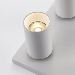 Arcchio spotlight Brinja, hvid, kantet, Ø 6 cm, 4 lyskilder, GU10