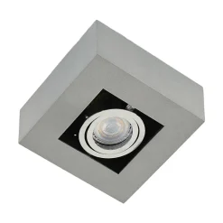 Arcchio spotlight Vince, 14 x 14 cm, sølv, metal, GU10