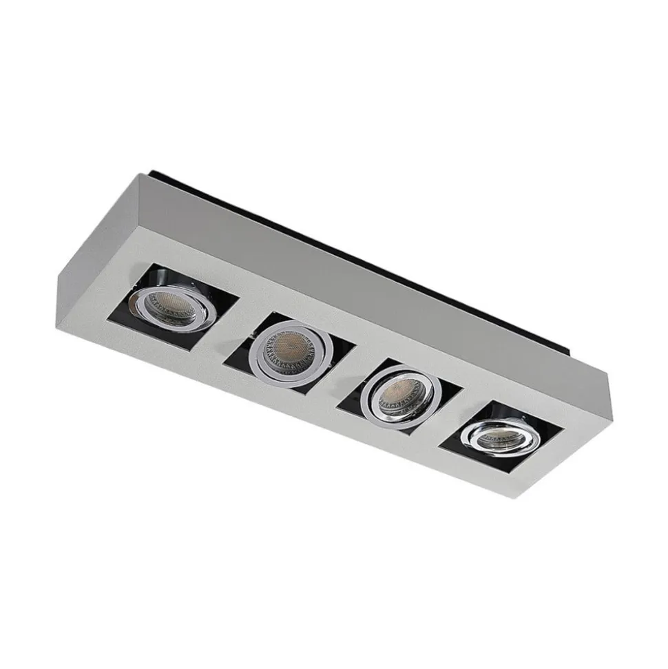 Arcchio spotlight Vince, 47 cm, 4 lyskilder, hvid/krom, GU10