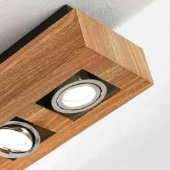 Arcchio spotlight Vince, 25 cm, træfarvet, metal, GU10