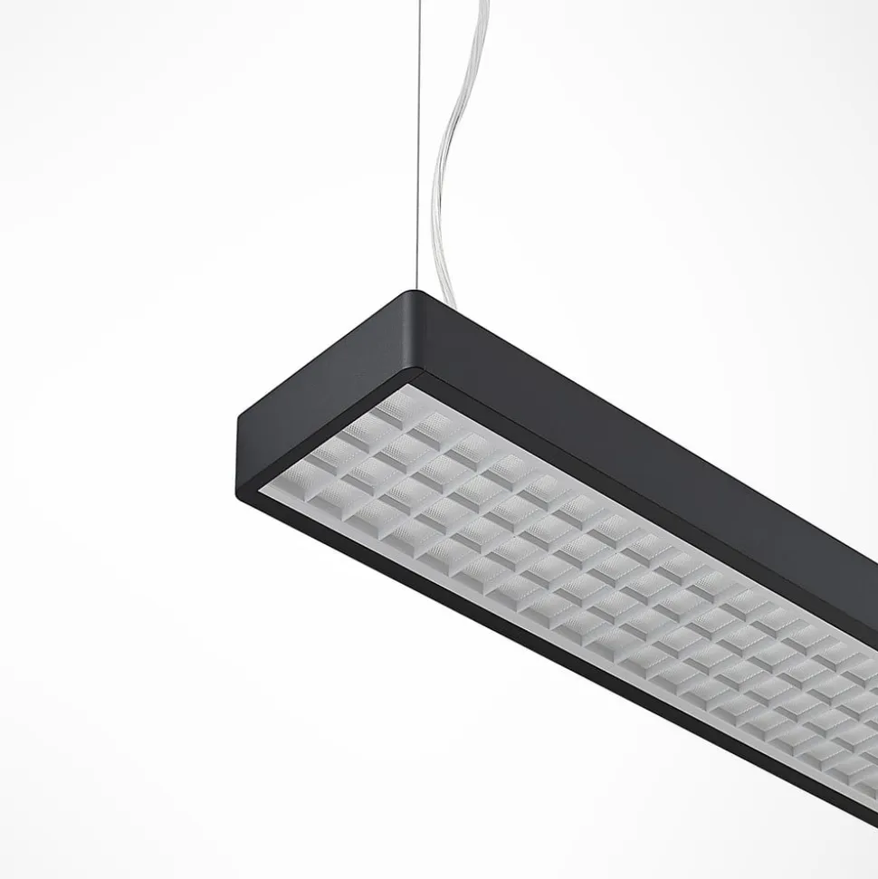 Arcchio Susi LED-kontorhængelampe, sort, 120 cm, 4000K, DALI