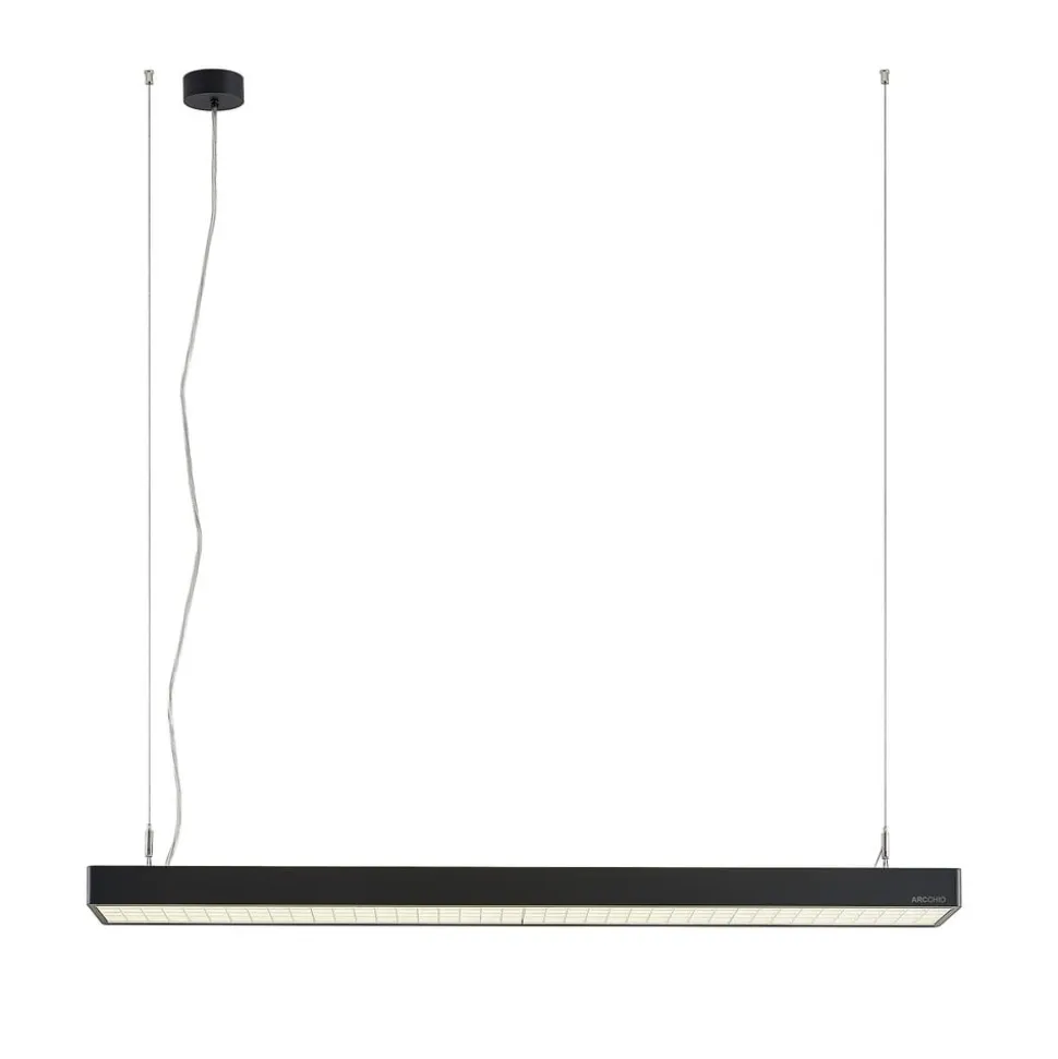 Arcchio Susi LED-kontorhængelampe, sort, 120 cm, 4000K, DALI