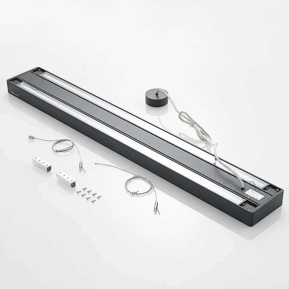 Arcchio Susi LED-kontorhængelampe, sort, 120 cm, 4000K, DALI
