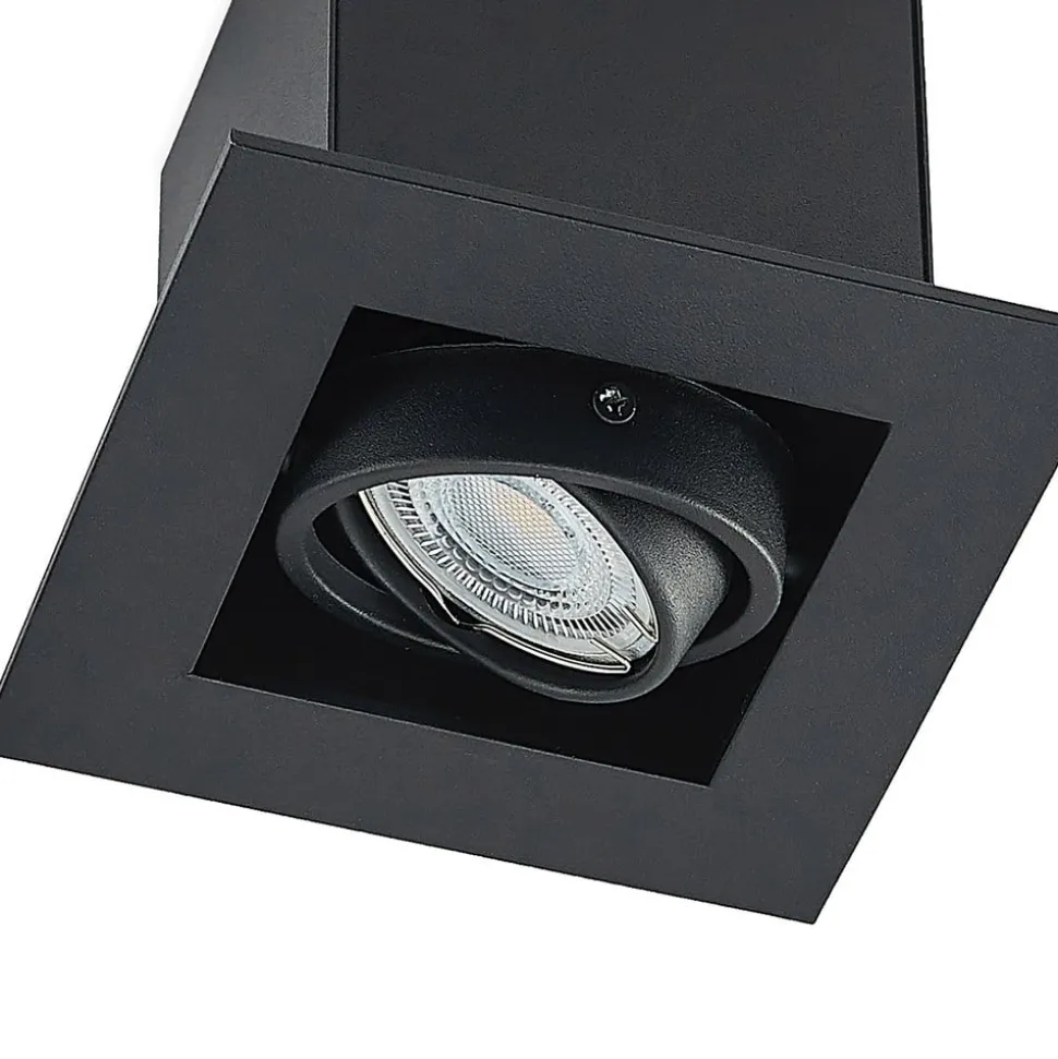 Arcchio Taneja indbygningslampe, 1 lyskilde, sort