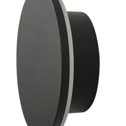 Arcchio udendørs LED-væglampe Gravo, Ø 16 cm, sort, IP65