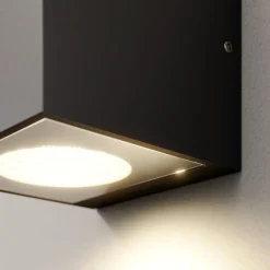 Arcchio udendørs LED-væglampe Tassnim, 12 cm, antracit, IP65