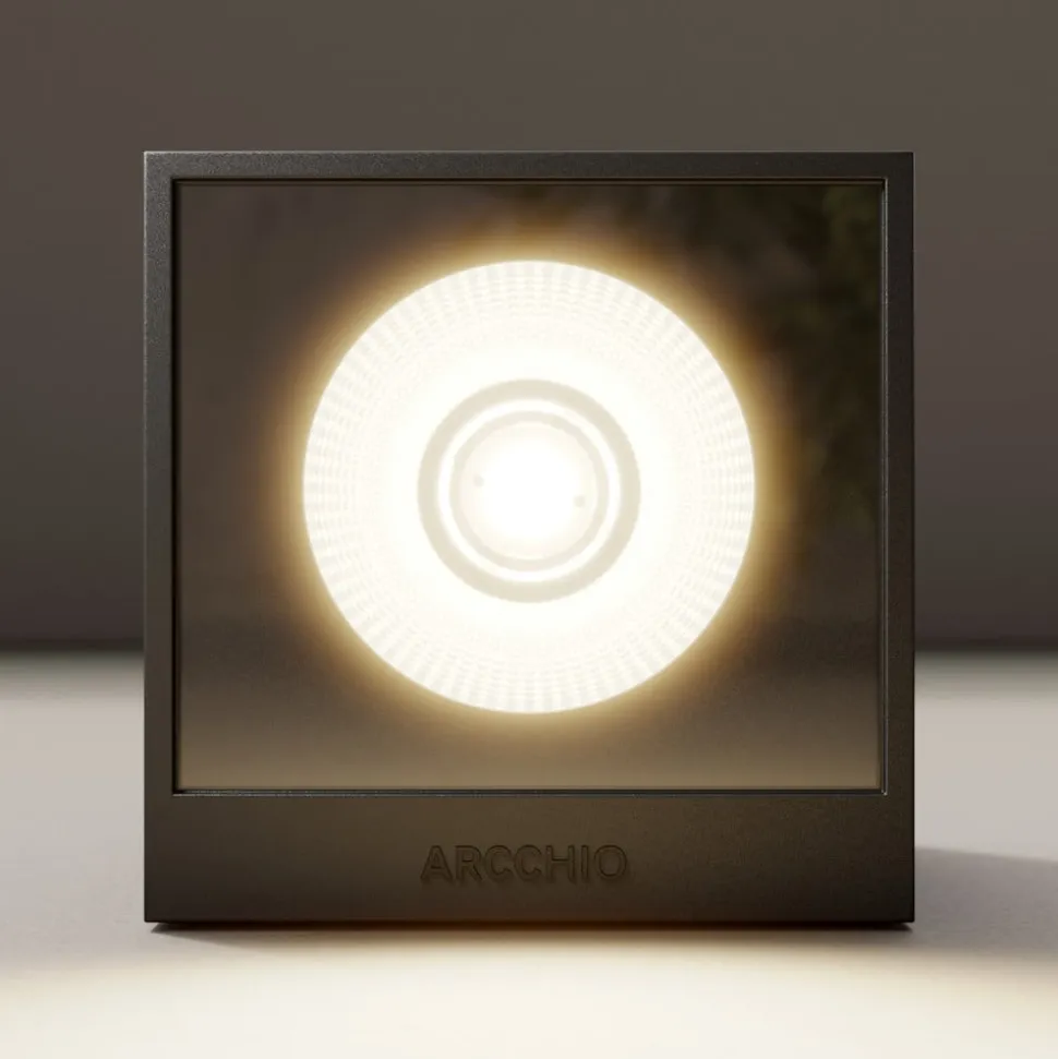 Arcchio udendørs LED-væglampe Tassnim, 12 cm, antracit, IP65