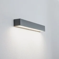 Arcchio udendørs LED-væglampe Lengo, 50 cm, 1 lyskilde, grå, CCT