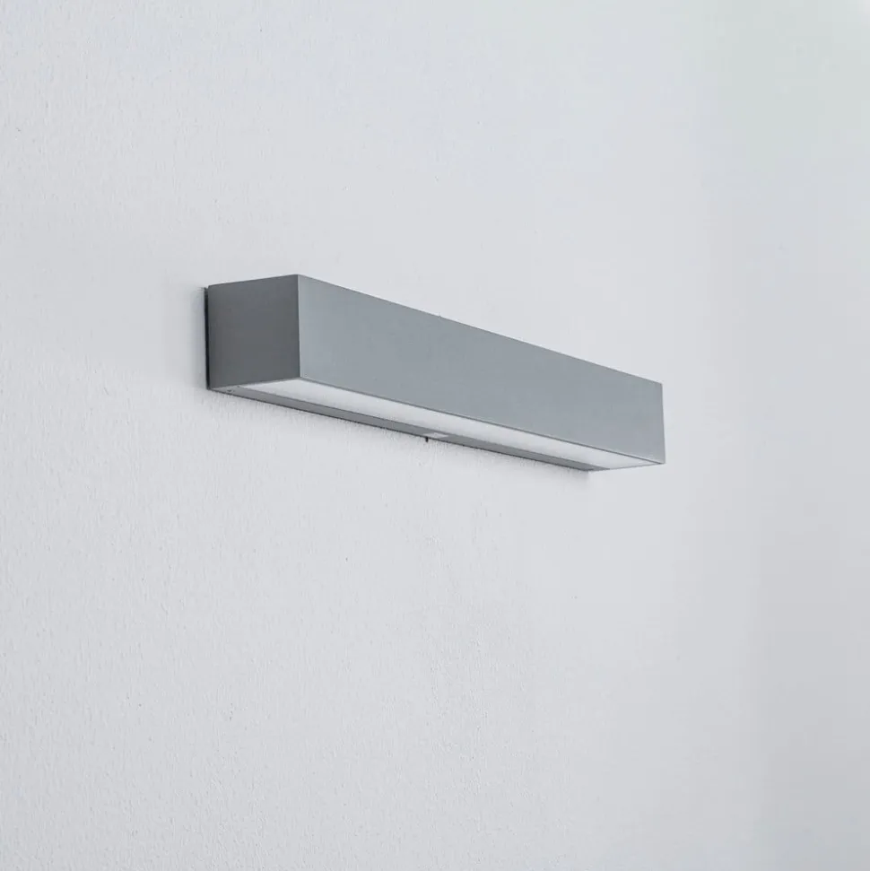 Arcchio udendørs LED-væglampe Lengo, 50 cm, 1 lyskilde, grå, CCT