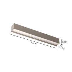 Arcchio udendørs LED-væglampe Lengo, 50 cm, 1 lyskilde, grå, CCT