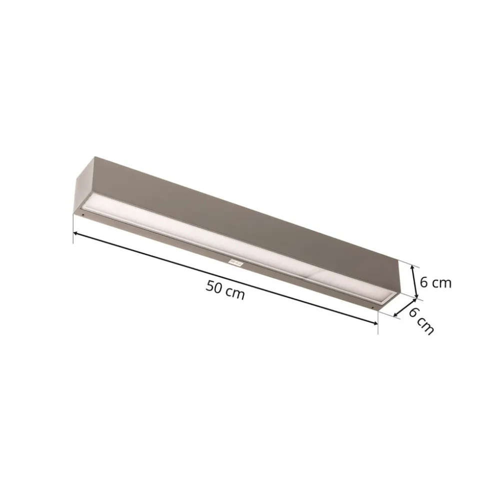 Arcchio udendørs LED-væglampe Lengo, 50 cm, 1 lyskilde, grå, CCT