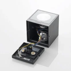 Arcchio udendørs LED-væglampe Tassnim, 12 cm, antracit, IP65
