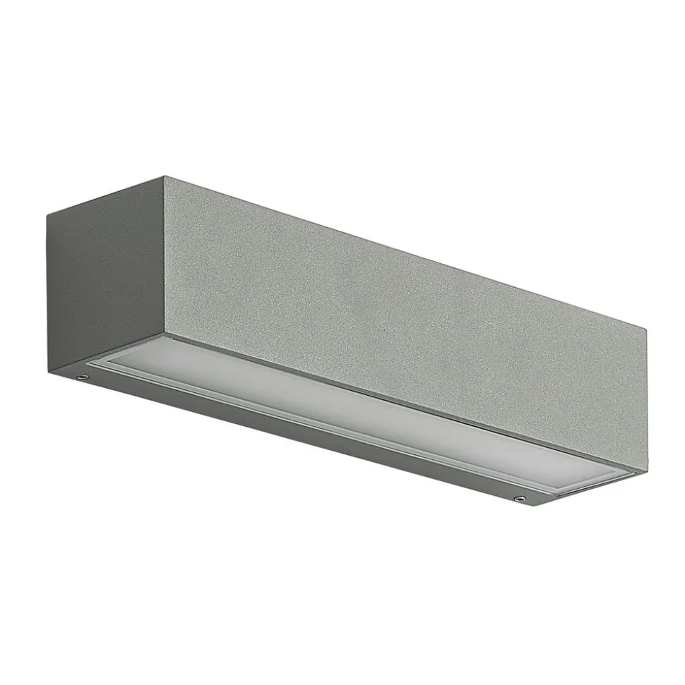 Arcchio udendørs LED-væglampe Lengo, 25 cm, 1 lyskilde, grå, CCT