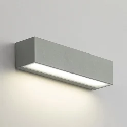 Arcchio udendørs LED-væglampe Lengo, 25 cm, 1 lyskilde, grå, CCT