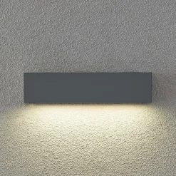 Arcchio udendørs LED-væglampe Lengo, 25 cm, 1 lyskilde, grå, CCT