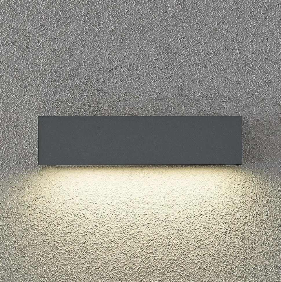 Arcchio udendørs LED-væglampe Lengo, 25 cm, 1 lyskilde, grå, CCT