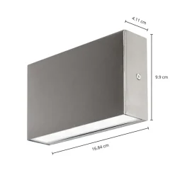Arcchio udendørs LED-væglampe Karline, 530 lm, stål, IP65
