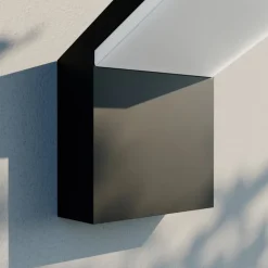 Arcchio udendørs LED-væglampe Yolena, antracit, aluminium, 21 cm
