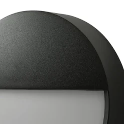 Arcchio udendørs LED-væglampe Gravo, Ø 25 cm, sort, IP65
