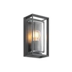 Arcchio udendørs væglampe Ismera, 25 cm, antracit, sensor