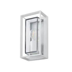 Arcchio udendørs væglampe Ismera, hvid, IP65, glas, E27