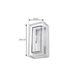 Arcchio udendørs væglampe Ismera, hvid, IP65, glas, E27