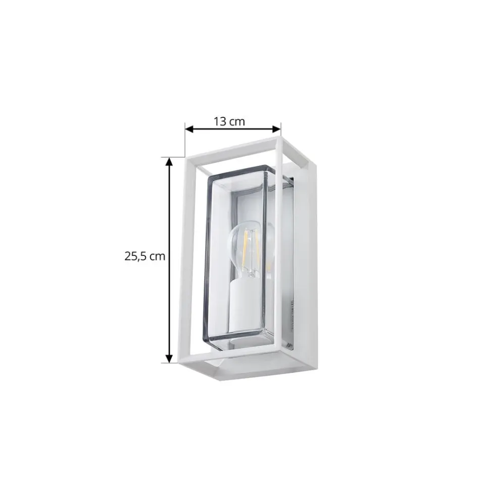 Arcchio udendørs væglampe Ismera, hvid, IP65, glas, E27