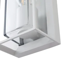 Arcchio udendørs væglampe Ismera, hvid, IP65, glas, E27
