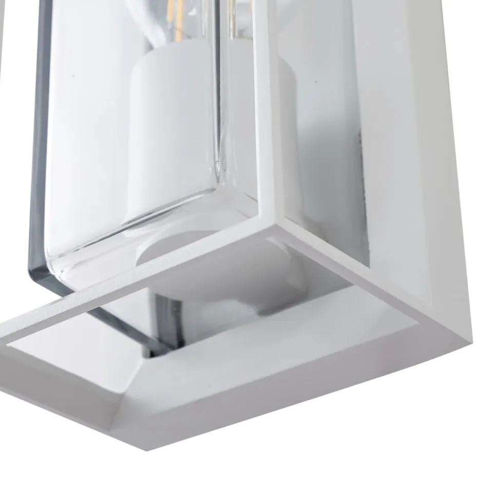 Arcchio udendørs væglampe Ismera, hvid, IP65, glas, E27