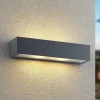 Arcchio udendørs væglampe LengoE27, 38 cm, antracit, E27, IP54