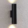 Arcchio væglampe Brinja, sort, metal, op/ned, GU10