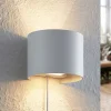 Arcchio væglampe Zuzana, rund, hvid, stik, G9, 13 cm