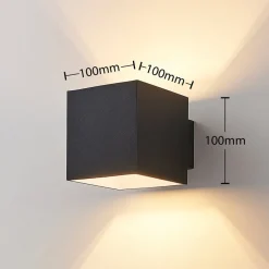 Arcchio væglampe Zuzana, sæt med 2, sort, G9, 10 cm bred