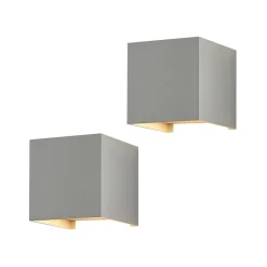 Arcchio væglampe Zuzana, sæt med 2, hvid, G9, 10 cm bred