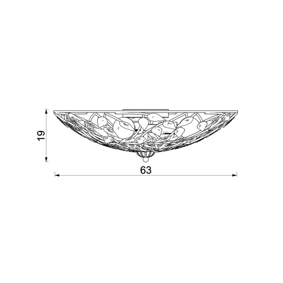 Arion loftlampe, creme/guldpatineret, Ø 63 cm, stål