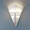 Art deco-væglampe fra 1980, forkromet metal