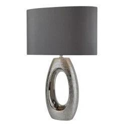 Artisan bordlampe med stofskærm