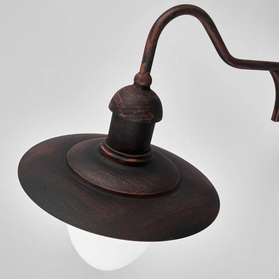 Aruba udendørs væglampe, Ø 25 cm, rustbrun