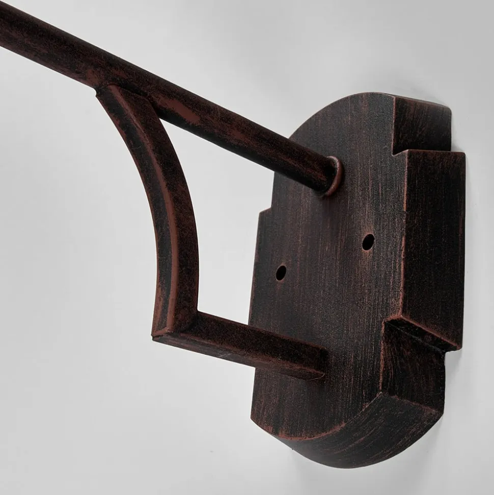 Aruba udendørs væglampe, Ø 25 cm, rustbrun