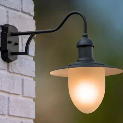 Aruba udendørs væglampe, Ø 25 cm, sort