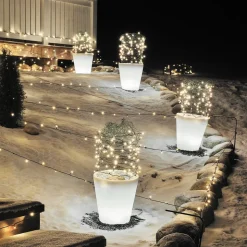 Assisi LED-blomsterpotte, belyst, Ø 28 cm