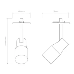 Astro Apollo 100 Recessed loftspot, hvidt