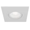 Atom indbygningsspot, GU10, hvid, kantet ramme