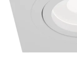 Atom indbygningsspot, GU10, hvid, kantet ramme