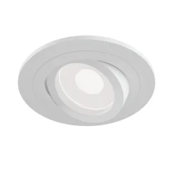 Atom indbygningsspot, GU10, hvid, rund ramme