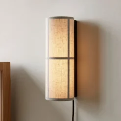 Audo Hashira LED-væglampe med stik, natur
